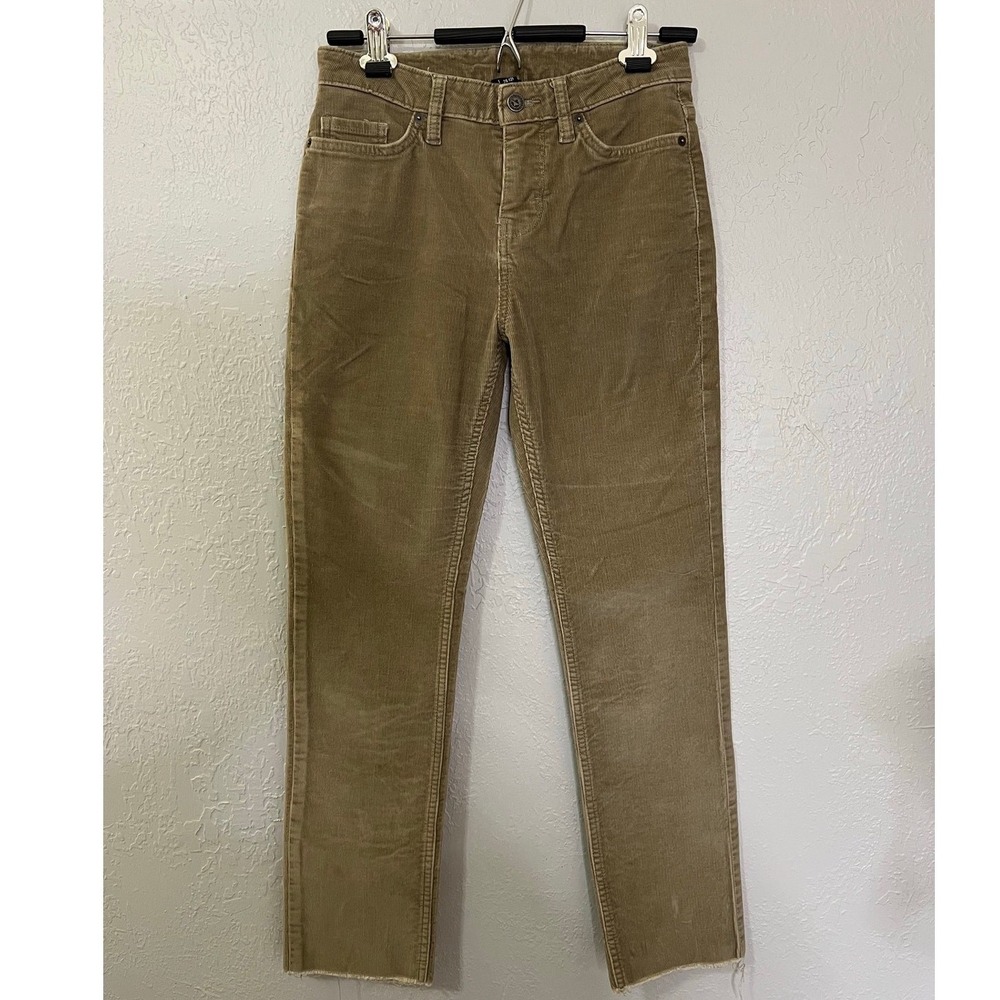 Patagonia Corduroy Pants Womens 26/2 Tan‎ STY55061 Organic Cotton Slim Raw Hem